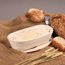 Kesper 19632 | Gärkörbchen, Material: Rattan, Textilfutter  28 x 15 x 8 cm