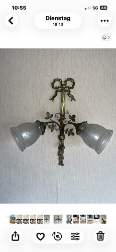 Antike wandlampe goldfarben - wandlampe,