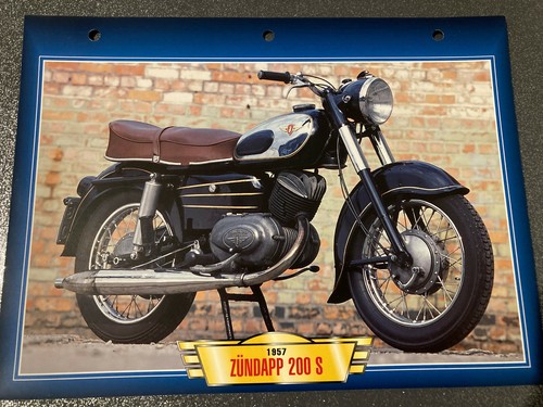 Motorrad steckkarte zundapp - steckkarte,