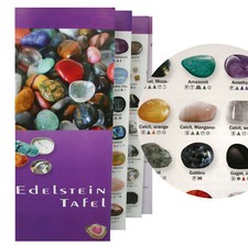 Edelsteintafel - Bestimmung Kompakt Trommelsteine ~ Halbedelsteine Mineralien 