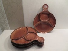 4 Fondue-Teller Teller mit