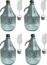4x SET 3L Flasche + Stopfen +