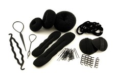 Haar Styling SET Duttkissen Haarknoten Dutt Haardutt Donut Frisurenhilfe A155