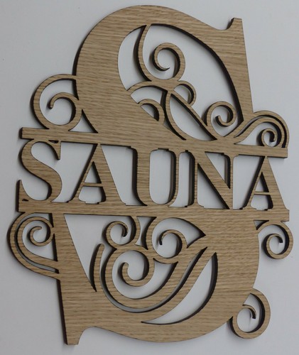 Sauna monogramm schild - sauna,