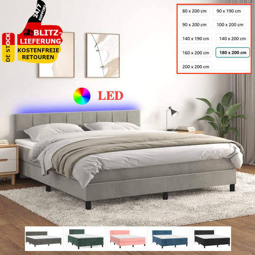 Led boxspringbett mit - boxspringbett, matratze