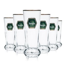 6x Diebels Bier Glas 0,25l