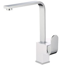 Armatur Elegance Einhandhebelmischer im stilvollen Design Chrom mit weiß