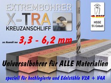 Spiralbohrer BAER HSSE Co Bohrer Metallbohrer Edelstahlbohrer Cobalt 3,3 - 6,2mm