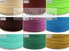 (0,47€/m) 3 Meter Kordel - Polyesterschnur - 4 mm - viele Farben
