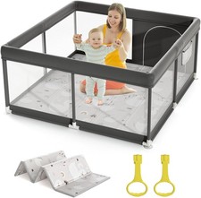 Baby Laufstall dunkelgrau