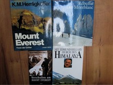 4 Stk Bergsteiger Berg Bücher Mount Everest Hillery Mallory Mountblanc Himalaya