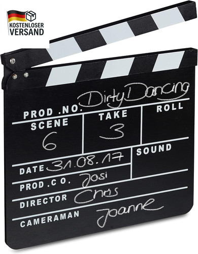 Hollywood filmklappe aus - aus, holz