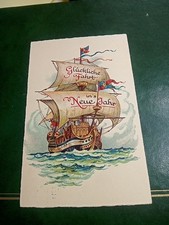 AK - Glückliche Fahrt ins Neue Jahr - Segelschiff - 1936