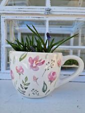 Pflanztasse Blumentopf Rosa Steinzeug 21x15xH12,5cm