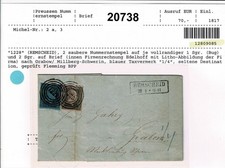 Altdeutschland Preußen 2a+3 MiF ab Remscheid n. Grabow Flemming BPP - 127-081