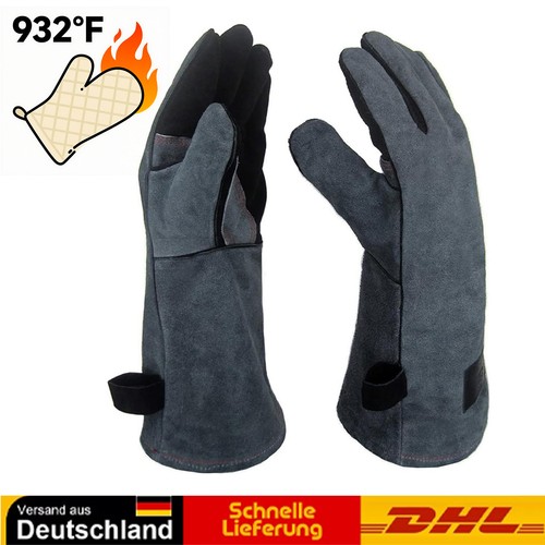 Leder grillhandschuhe - leder,