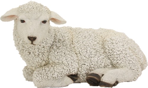 Krippenzubehör schaf liegend - krippenzubehör,
