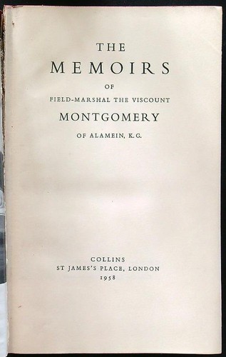 The memoirs montgomery - memoirs,