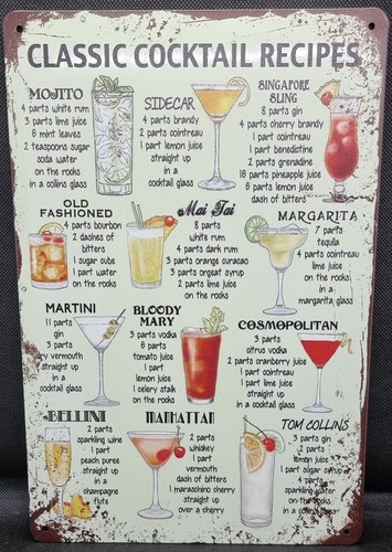 Blechschild cocktails - blechschild, "cocktails