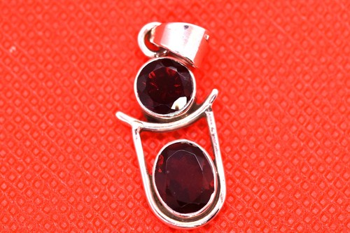 Granat anhänger mit sterling - mit,