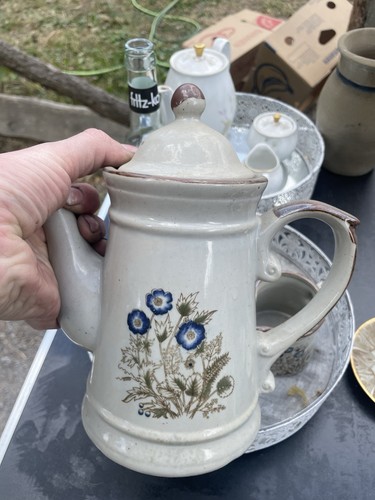 Antike tee kaffeekanne mit - tee/kaffeekanne,