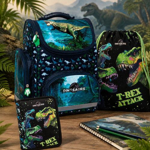 3in1 dinosaurier schulrucksack - 3in1,
