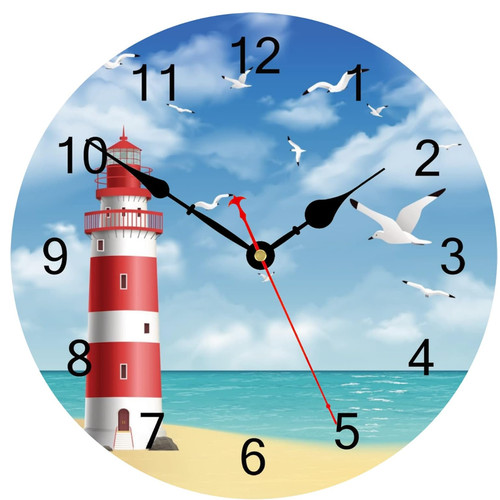 Wanduhr leuchtturm möwe - wanduhr, 30
