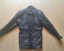 Herren lederjacke schwarz - –,