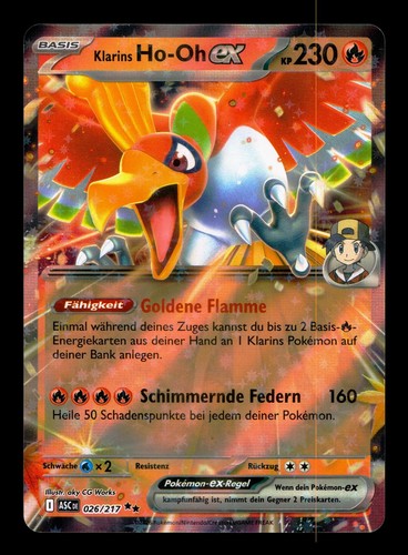 Pokemon karte klarins oh - klarins, ho-oh