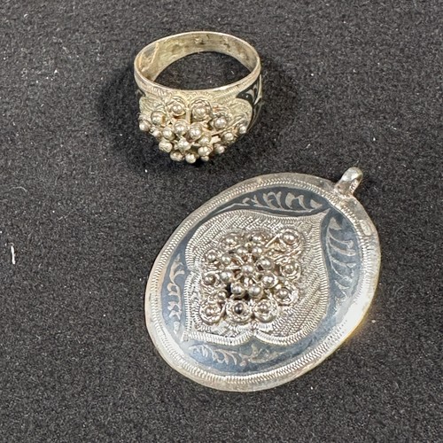 Antik silber schmuck set ring - antik,