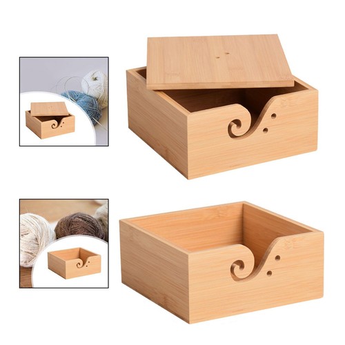 Garnhalter box mit häkelnadel - box,