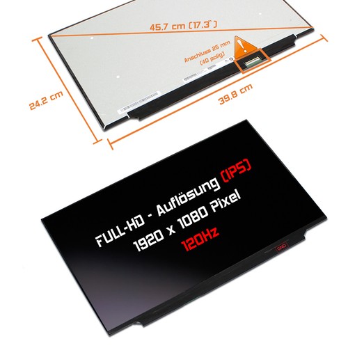 Led display matt passend - 17,3",