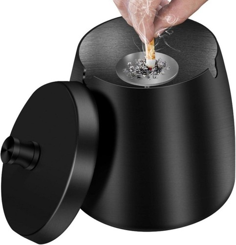 Aschenbecher edelstahl mit - aschenbecher,