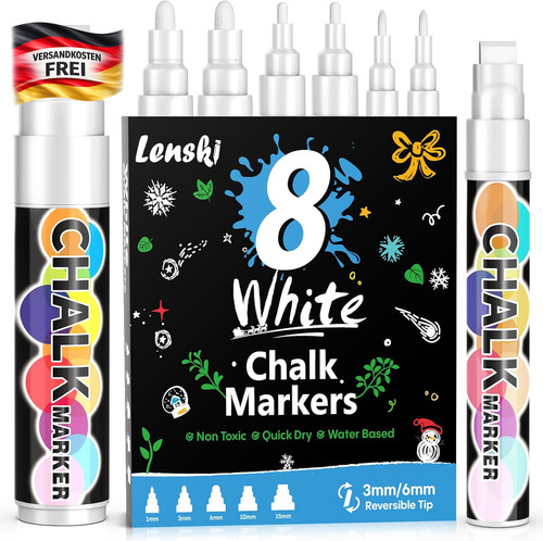 Weißer kreidemarker set - weißer,