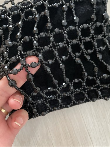 Handtasche perlen 18cm - perlen, 16/18cm