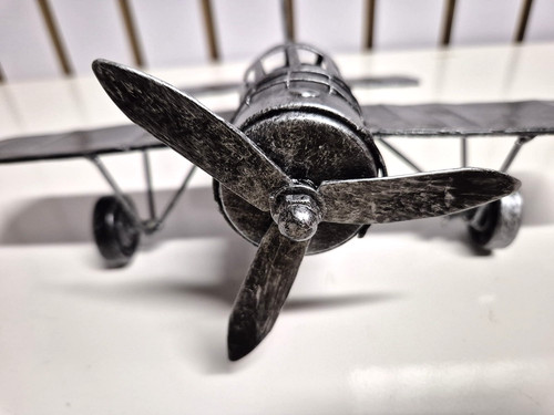 Deko flugzeug aus metall - metall, –