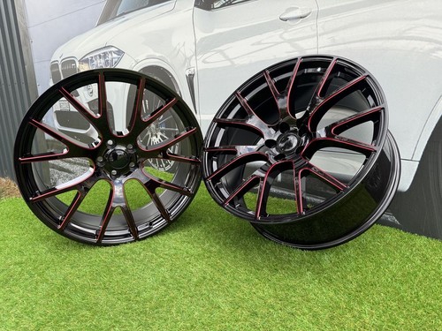 4x22 5x115 gloss black - black, red