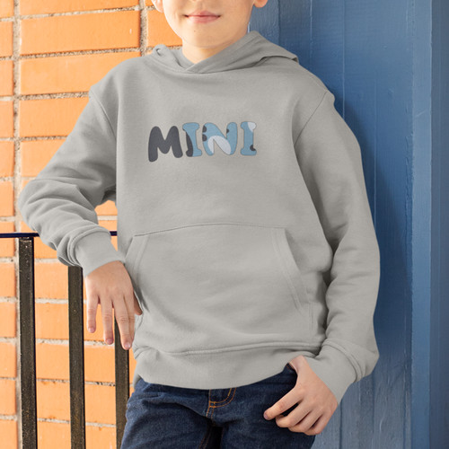 Mini bluey grey hoodie - bluey,