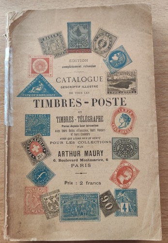 1912 maury katalog timbre - "katalog,