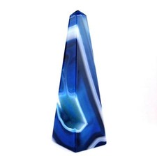 Achat Obelisk Spitze blau