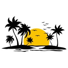 Aufkleber Set Strand Sonne