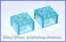 Lego 2 x Steine transparent blau - 3003 - Brick 2x2 Trans-Light Blue - NEU / NEW