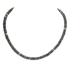 Labradorit Kette schwarz -