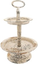 Etagere Ø 22x34 cm antike creme - 6Y2730