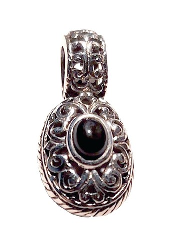 Silber anhänger onyx - silber,