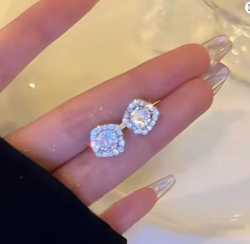 Diamant ohrringe moissanit vvs - diamant,