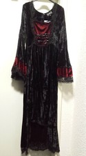 Gothic Kleid Samt schwarz /