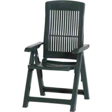 PROGARDEN Klappsessel "Tampa" 50x44x111 cm grün Kunststoff Gartenstuhl Klappstuh