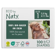 Eco by Naty Baby Öko Windeln Größe 1 - 100 Stk Bio umweltfreundlich Premium