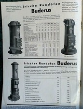 alter Ofen Katalog v.1934,Buderus,Elektra,Thauma,Wotan,Ideal,irische Rundöfen